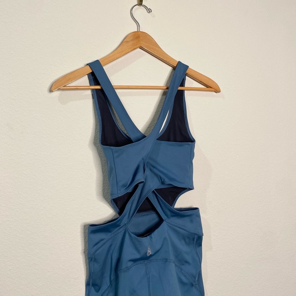 Free People FP Movement Back It Up Onesie in High Tide Blue - Picture 9 of 10